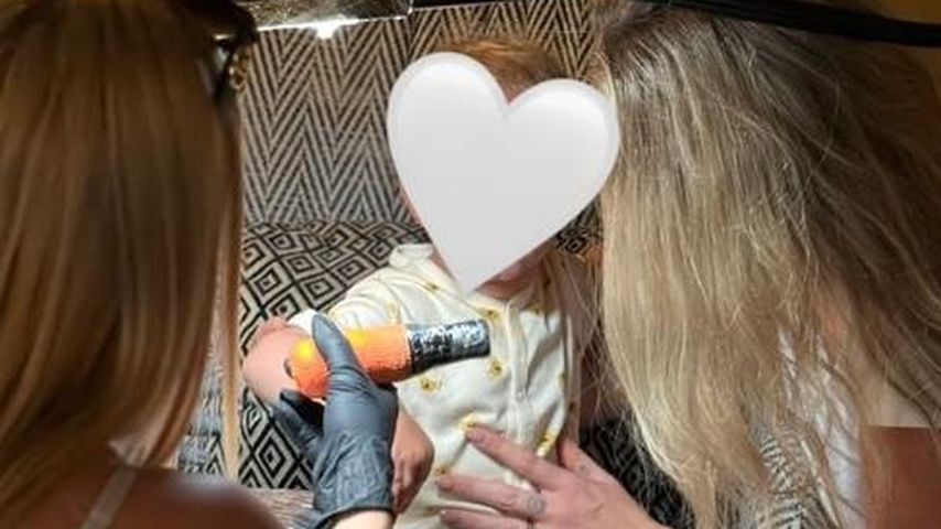 Throwback-Bild von Emely Hüffer und ihrem Sohn Ocean