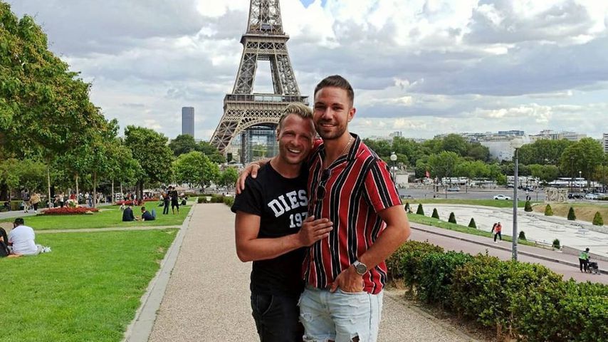 Emil Kusmirek und sein Freund Tobi in Paris im August 2020