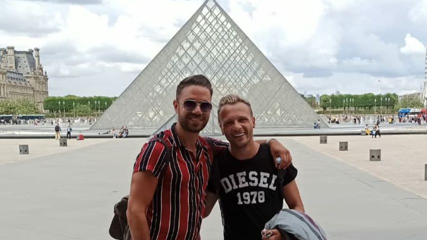 Emil Kusmirek und sein Freund Tobi in Paris im August 2020