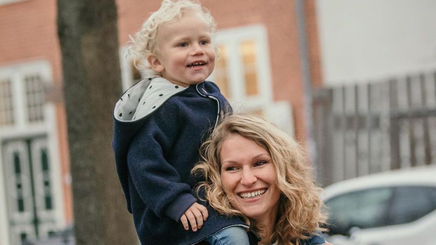 Janni Kusmagk mit ihrem Söhnchen Emil-Ocean, Januar 2020