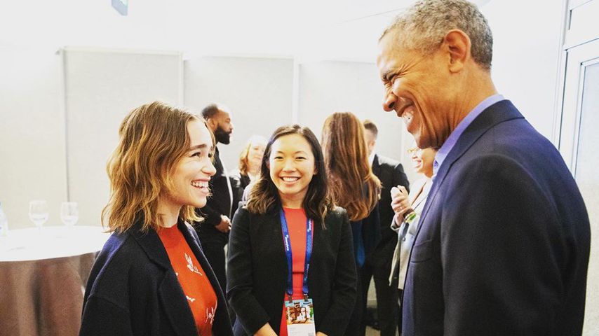 Emilia Clarke und Barack Obama, November 2019