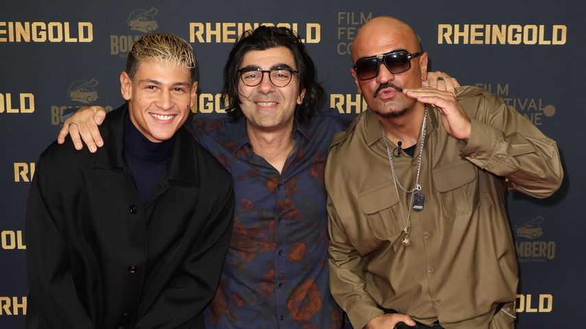 Emilio Sakraya, Fatih Akin und Xatar bei der Premiere von "Rheingold" in Köln im Oktober 2022