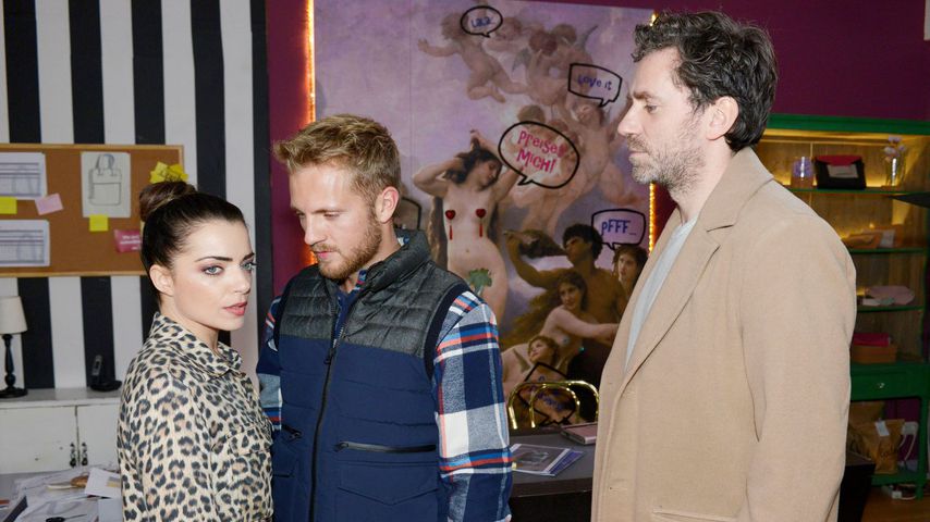 Emily (Anne Menden), Paul (Niklas Osterloh) und Aaron (Frederik Funke) bei GZSZ