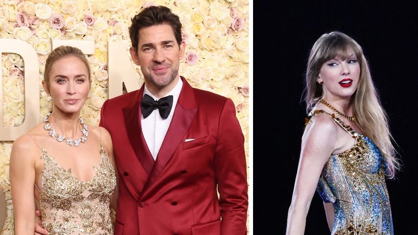Emily Blunt und John Krasinski feiern Taylors Wembley-Finale