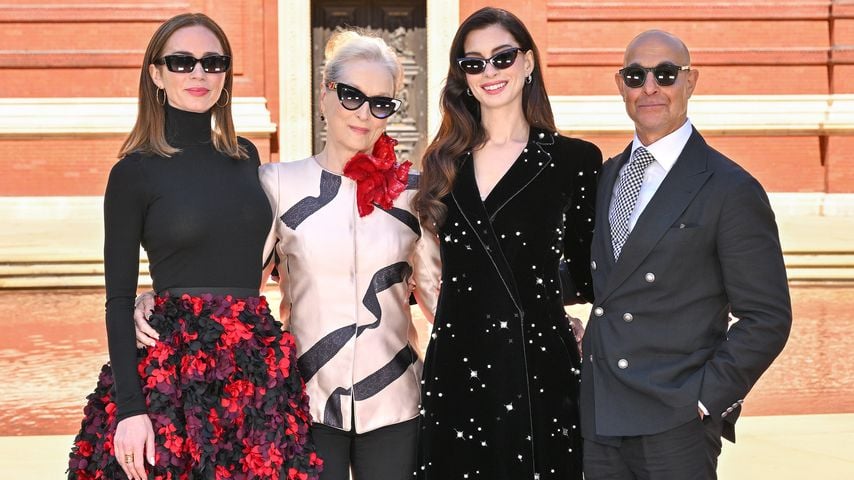 Emily Blunt, Meryl Streep, Anne Hathaway und Stanley Tucci, April 2026