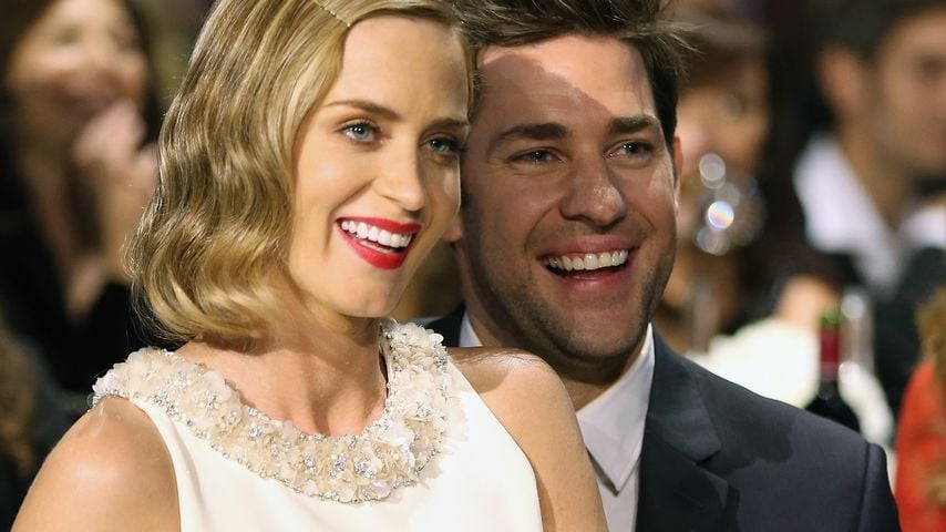 Emily Blunt mit ihrem Ehemann John Krasinski im Januar 2013