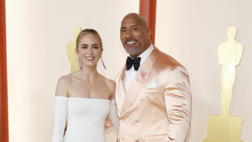 Emily Blunt und Dwayne Johnson bei den Oscars im März 2023