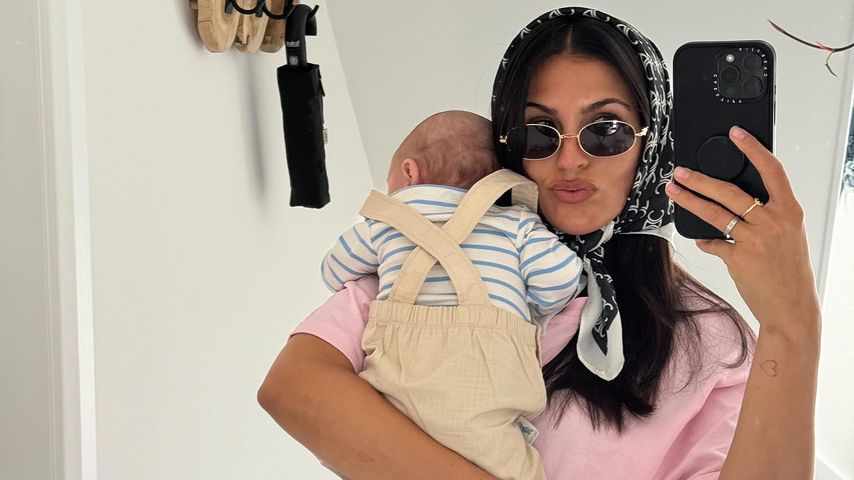 Emily Faye Miller mit ihrem Sohn Reggie, August 2024