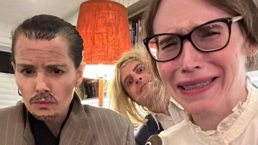 Emily Hampshire als Johnny Depp mit ihrer Freundin als dessen Ex Amber Heard