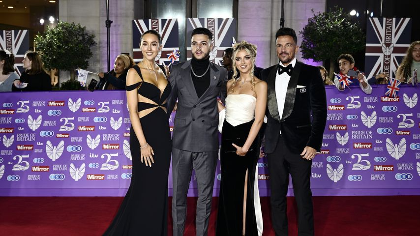 Emily MacDonagh, Junior Savva Andre, Princess Andre und Peter Andre im Oktober 2024