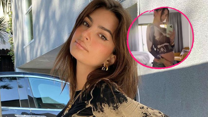 Richtig lässig! Emily Ratajkowski zeigt stolz Babybauch