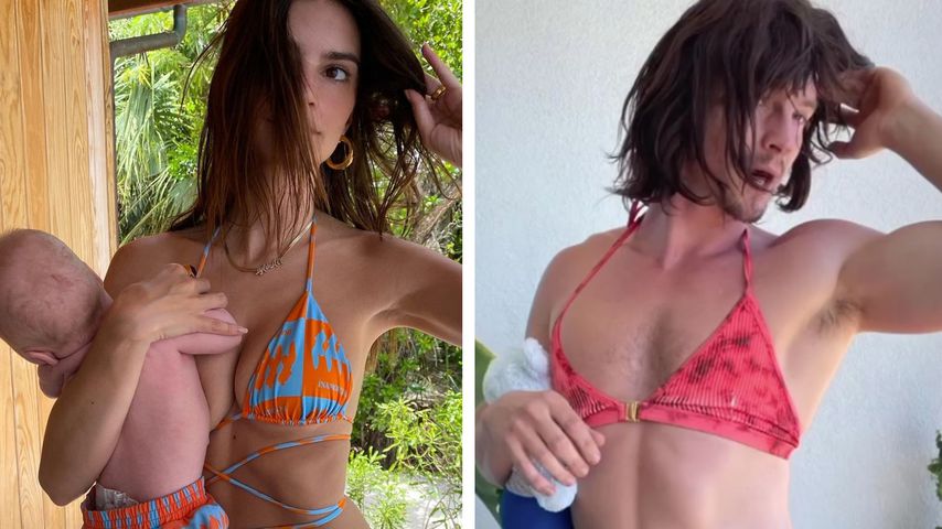 Collage: Emily Ratajkowski und Luke Cook