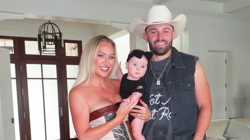 Emily Wilkinson und Baker Mayfield mit ihrer Tochter Kova Jade