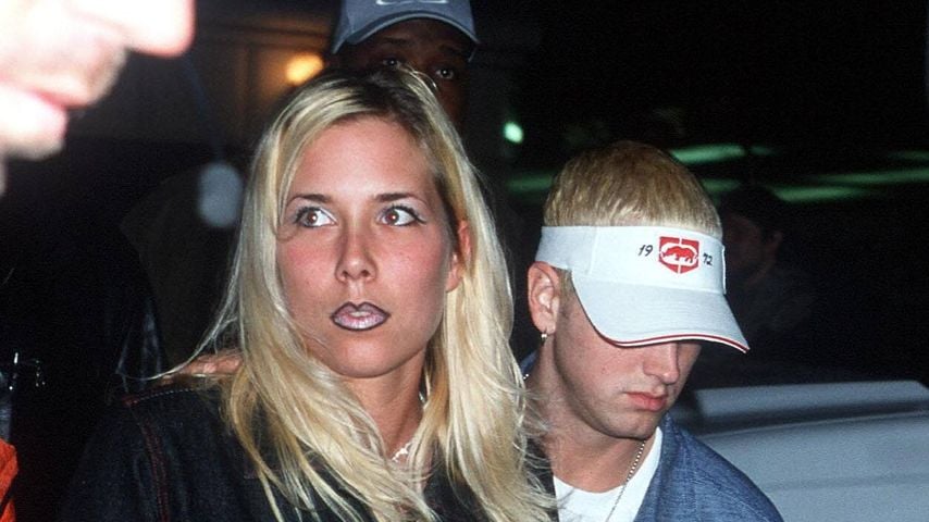 Eminem mit Kim Scott bei der Release-Party zu "The Marshall Mathers LP" im One 51 Club, New York, am 22. Mai 2000