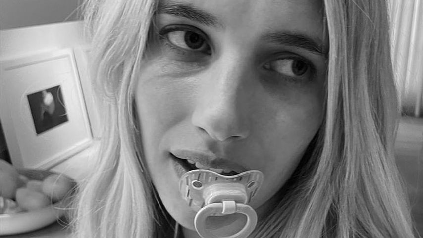 Ulkiges Schnuller-Bild: Emma Roberts meldet sich zum 30.