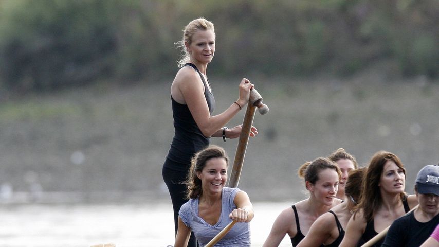 Emma Sayle mit Herzogin Kate beim Rudern, 2007