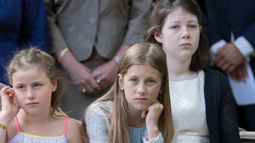 Emma Tallulah Behn, Leah Isadora Behn und Maud Angelica Behn im Juli 2017