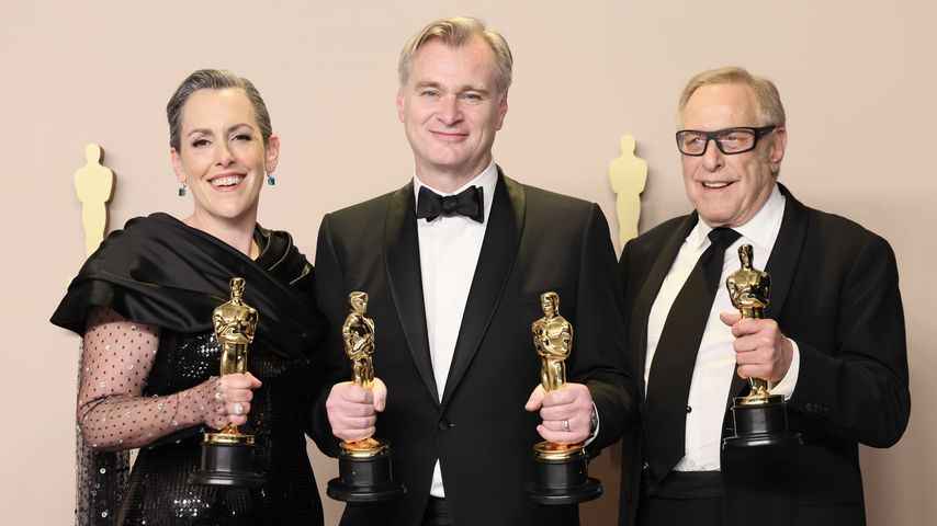 Emma Thomas, Christopher Nolan und Charles Roven