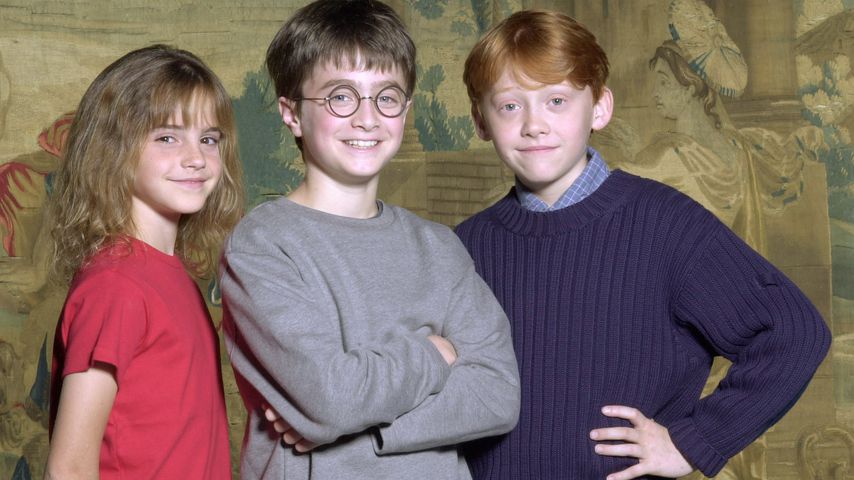 Emma Watson, Daniel Radcliffe, Rupert Grint, August 2000