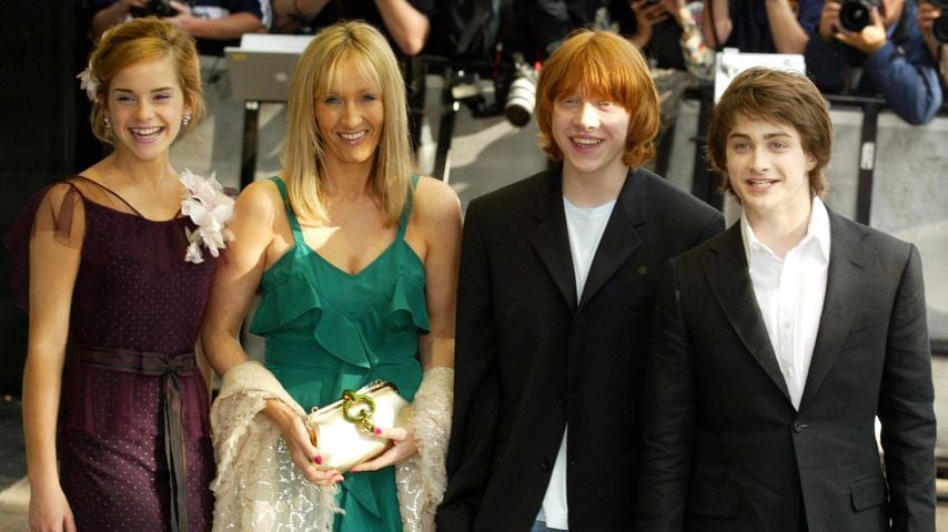 Emma Watson, J.K. Rowling, Rupert Grint und Daniel Radcliffe