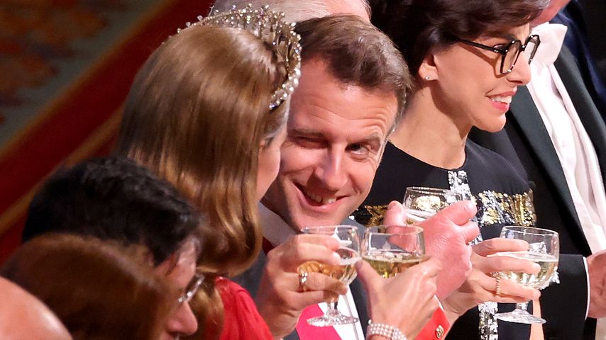 Flirtalarm: Emmanuel Macron zwinkerte Kate beim Bankett zu