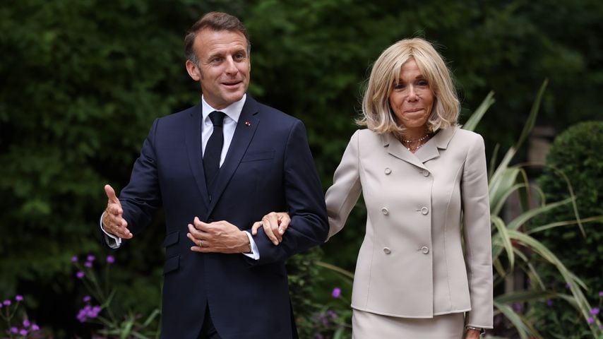 Frankreichs Präsident Emmanuel Macron und Ehefrau Brigitte im Juli 2025 in London