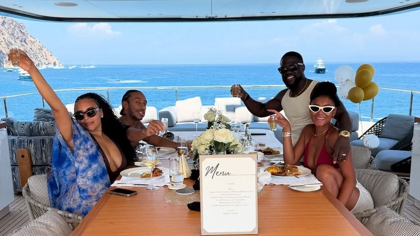 Eniko und Kevin Hart mit Ludacris und seiner Frau