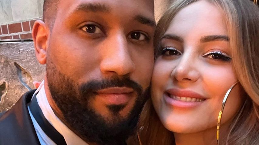 Enissa Amani präsentiert stolz ihren Ehemann Jalil Berkholz