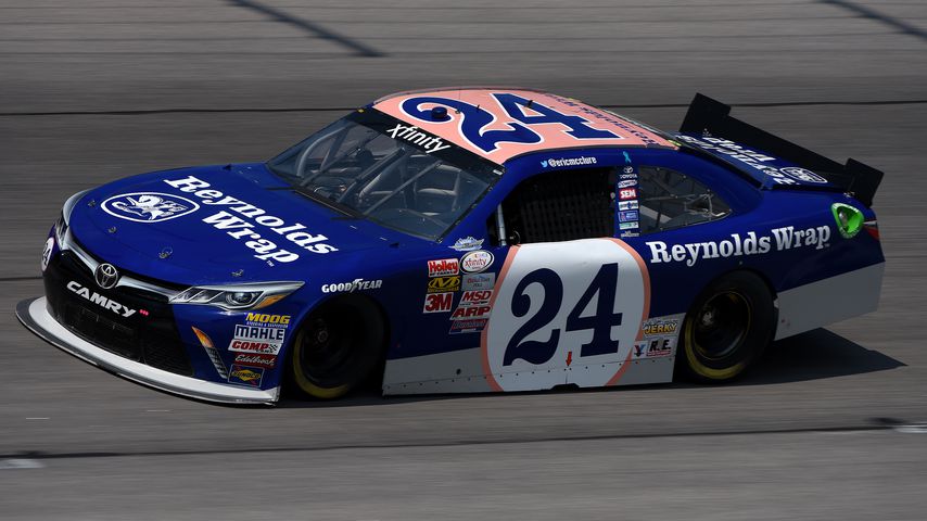 Eric McClure im September 2015 in seinem Nascar-Wagen