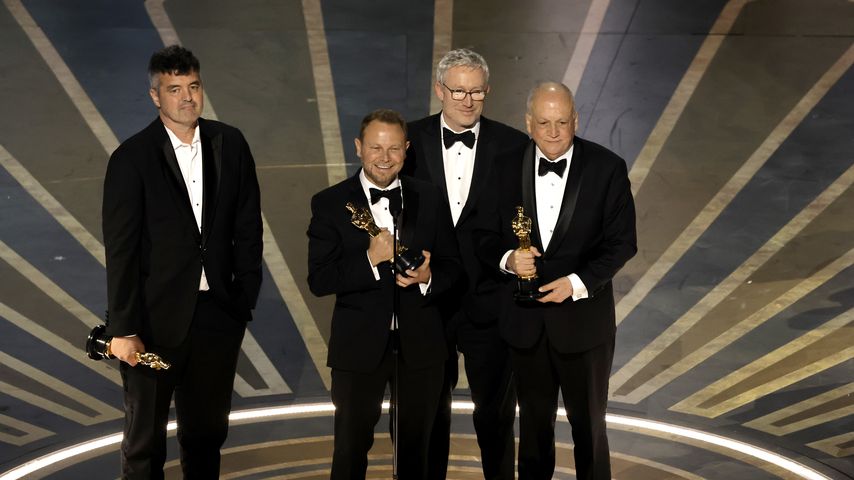 Eric Saindon, Richard Baneham, Daniel Barrett und Joe Letteri bei den Oscars