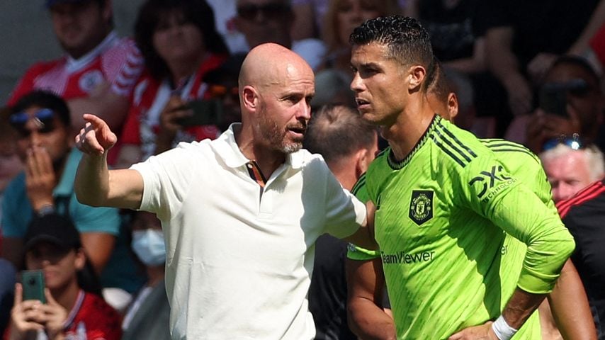 Erik ten Hag und Cristiano Ronaldo im August 2022