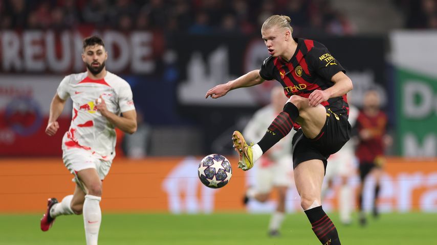 Erling Haaland beim Spiel gegen den RB Leipzig, 22. Februar 2023