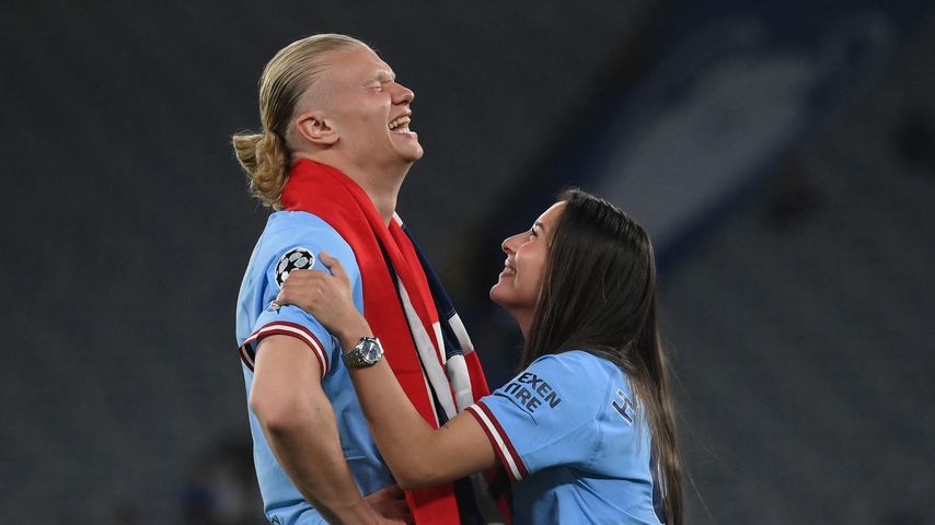 Erling Haaland mit seiner Partnerin Isabel im Juni 2023
