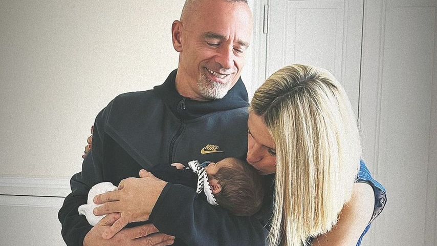 Eros Ramazzotti und Michelle Hunziker mit ihrem Enkel Cesare
