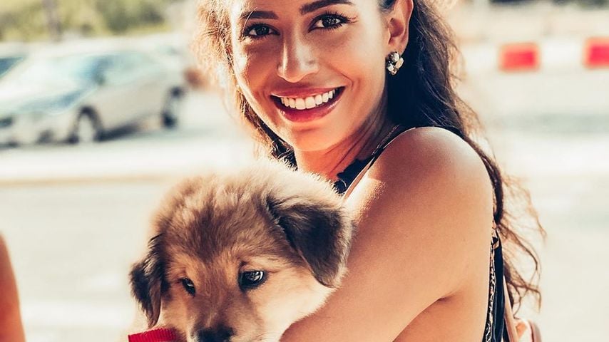 Eva Benetatou mit ihrem Hund, August 2020