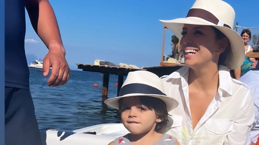 Eva Longoria und ihr Sohn Santiago im Sommerurlaub