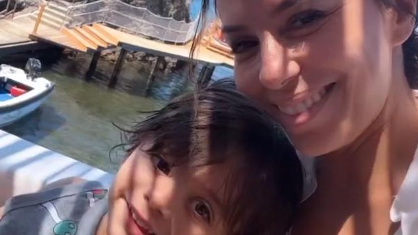 Eva Longoria und ihr Sohn Santiago im Sommerurlaub