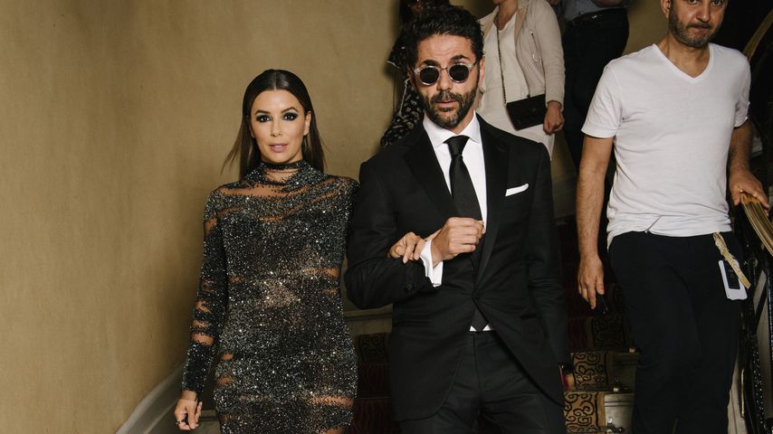 Eva Longoria und José Bastón beim 70. Cannes Film Festival B&W