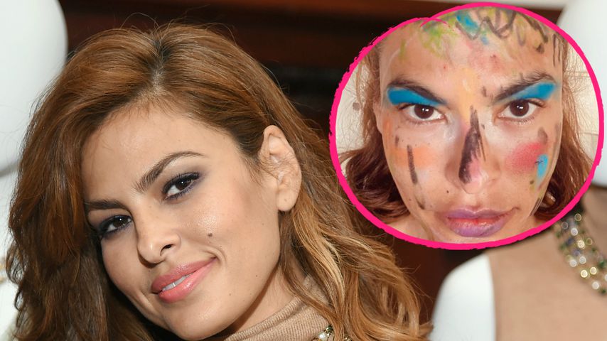 Von Kids vollgekritzelt: Eva Mendes teilt privates Selfie!