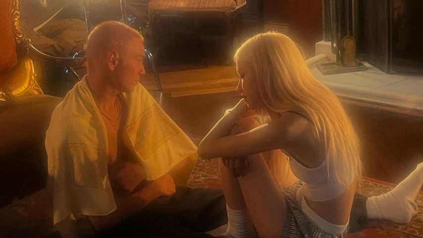 Evan Mock und Rosé am Set von "toxic till the end"
