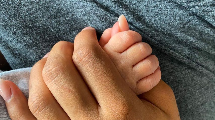Evanthia Benetatou und ihr Baby, Juli 2021