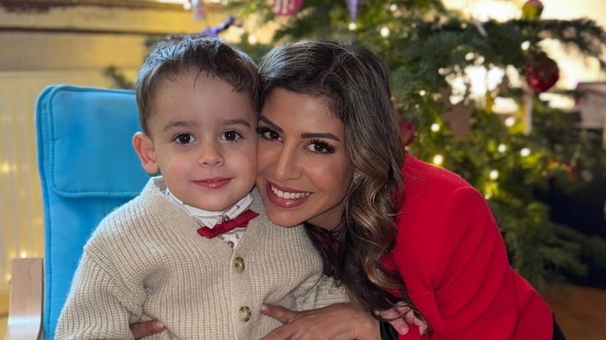 Evanthia Benetatou mit ihrem Sohn George, Dezember 2024