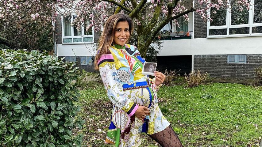 "Unglaublich": Eva Benetatou lauscht Herzschlag ihres Babys