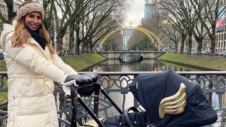 Evanthia Benetatou mit ihrem Sohn George