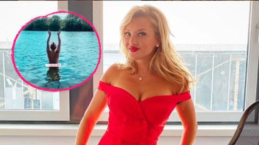 "Keiner da": Evelyn Burdecki zieht im See komplett blank