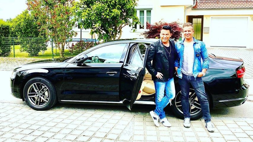 Ex-Dschungelcamp-Kandidat Matthias Mangiapane und sein Bodyguard im Juni 2020