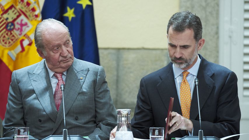 Ex-König Juan Carlos I. und König Felipe VI