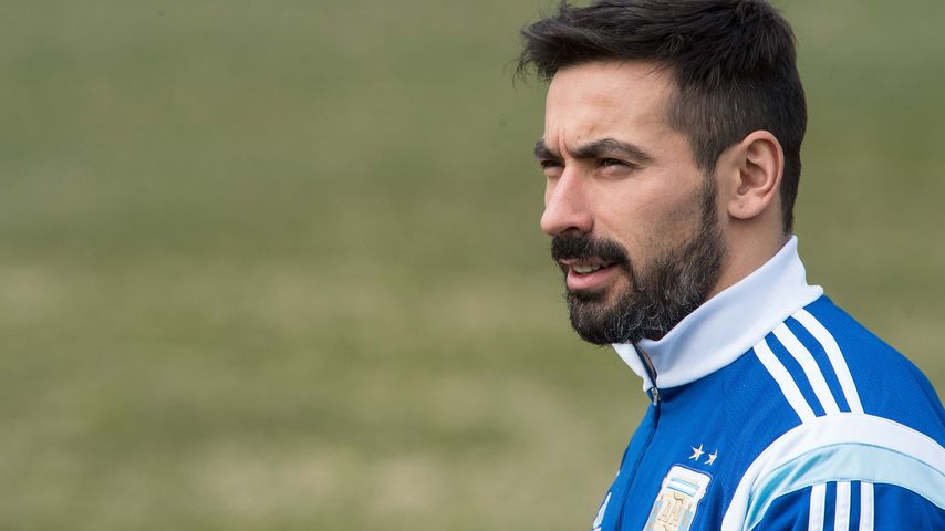 Ezequiel Lavezzi bei einer Trainings-Session der argentinischen Nationalmannschaft, 2015