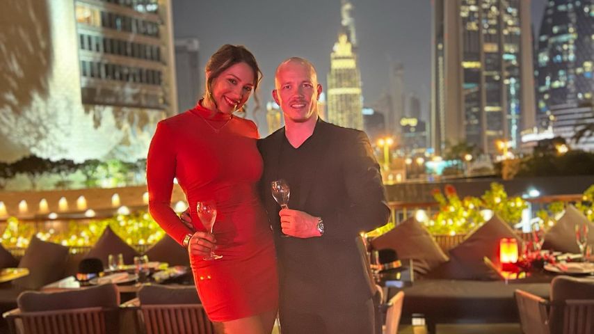 Fabian Hambüchen und seine Freundin Viktoria im Januar 2022