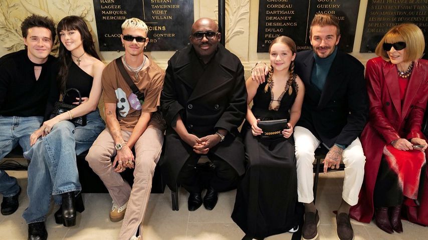 Familie Beckham bei einer Fashionshow